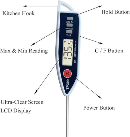 Digital Meat Food Thermometer for Candy Candle Milk BBQCooking Kitchen BBQ