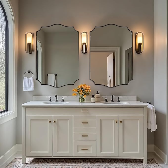 ANDY STAR Brushed Bronze Mirror, Bathroom Mirror