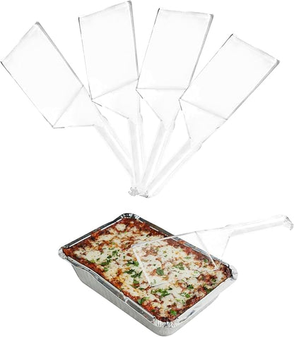 PARTY BARGAINS Clear Disposable Plastic Spatulas – 4-Pack Heavy Duty Kitchen