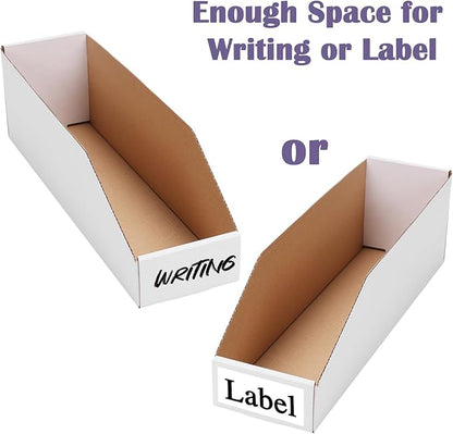 EXYGLO Cardboard Storage Bins 35 Pack, Corrugated Organizer Bins