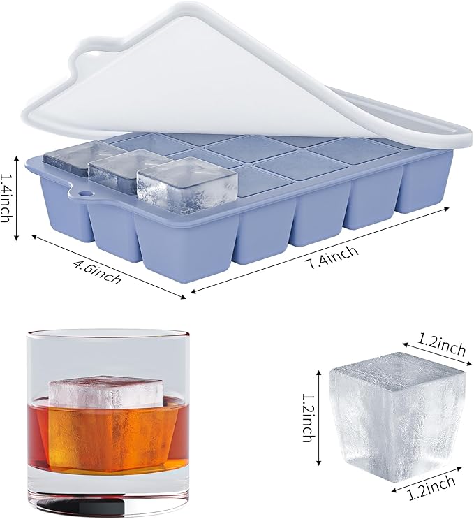 Silicone Ice Cube Tray 3 Pack