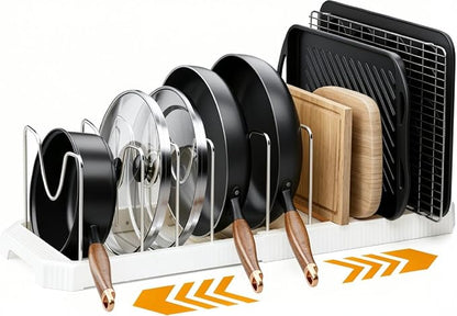 MUDEELA Pots and Pans Organizer under Cabinet, Pot Rack