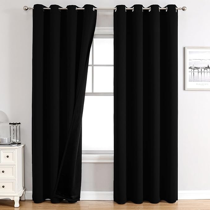 ChrisDowa 100% Blackout Curtains
