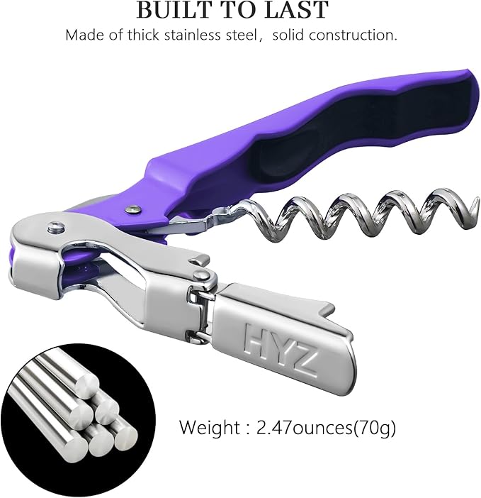 HYZ 2-Pack Wine Opener Waiter Corkscrew, Professional Wine Key