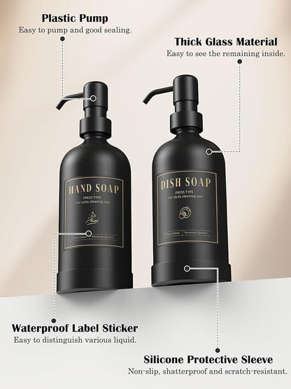 Luxspire Soap Dispenser Set, Hand Soap Dispensers