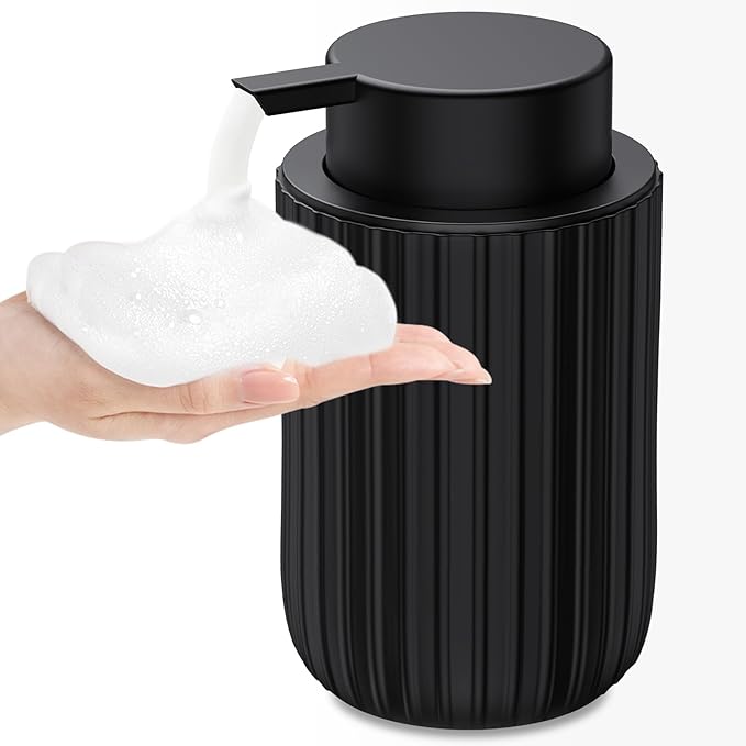 Ceramic Foaming Soap Dispenser, 12 oz Bathroom Foam Hand Soap Dispenser