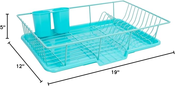 Sweet Home Collection Dish Rack Drainer 3 Piece Set