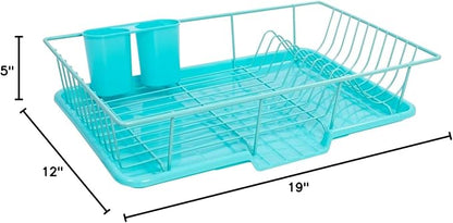Sweet Home Collection Dish Rack Drainer 3 Piece Set