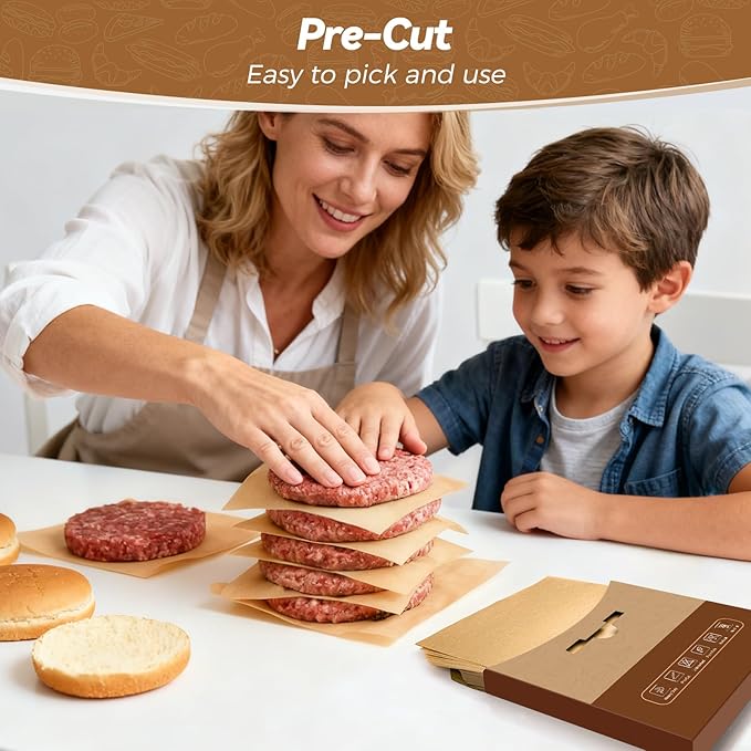 360 Count 6"x 6" Heavy Duty Patty Paper Sheets