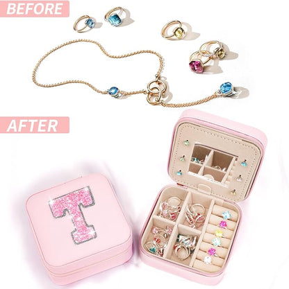 Teacher Appreciation Gifts for Women,Teacher Gifts Ideas,Thank You Teacher Gifts from Students Birthday Gifts Teacher Retirement Gifts for Women Teachers Day Gift,Jewelry Case | Pink,T