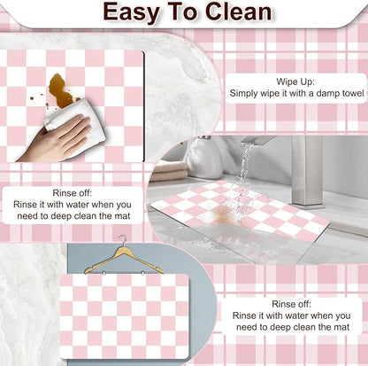 Dish Drying Mat for Kitchen, 16’’ X 18’’ Coffee Bar Mats for Countertop Fit