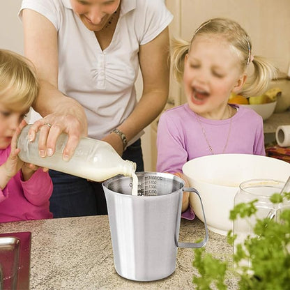 48Oz/6Cup Stainless Steel Pitcher, 1.50 Liter Metal Container