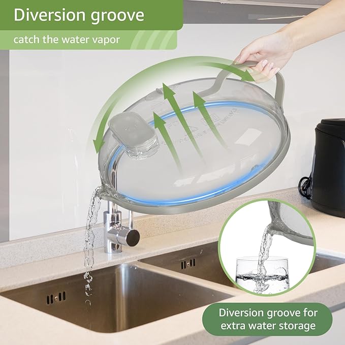 Microwave Splatter Cover with Water Steamer