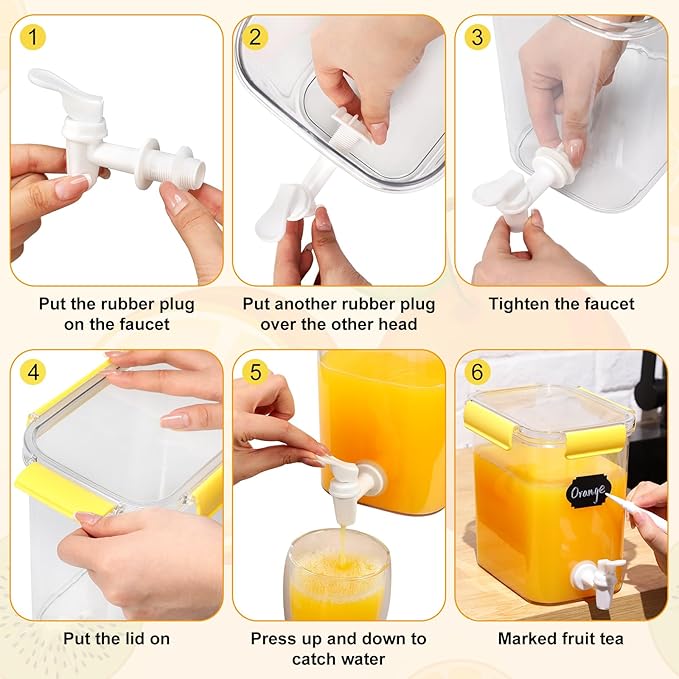 Mumufy 3 Set Plastic Drink Dispensers