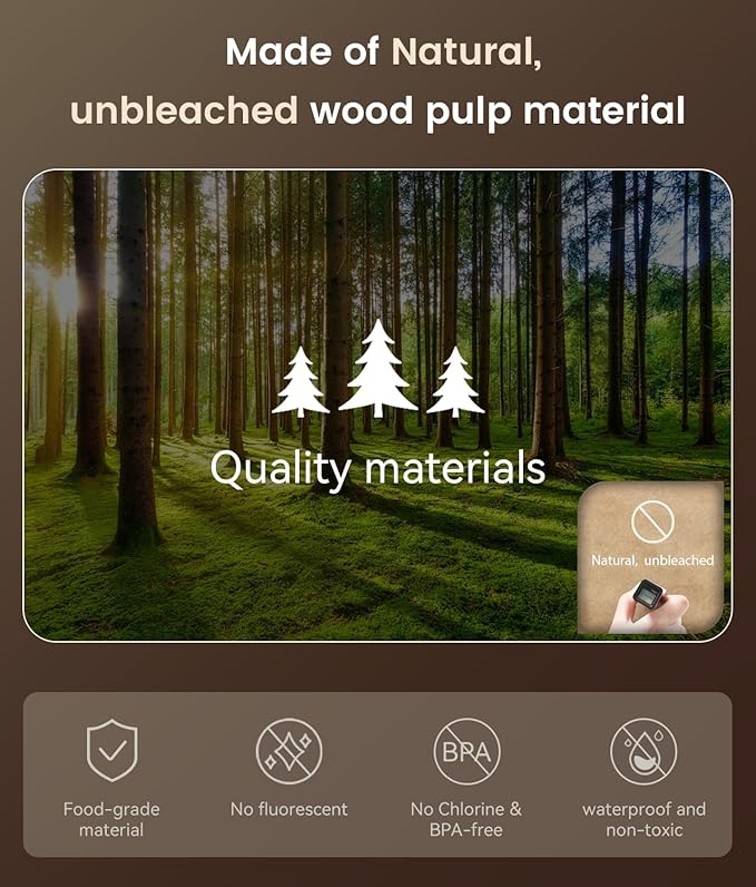 Parchment Paper Sheets, 12 x 16 IN Unbleached Baking Parchment Sheets, Precut