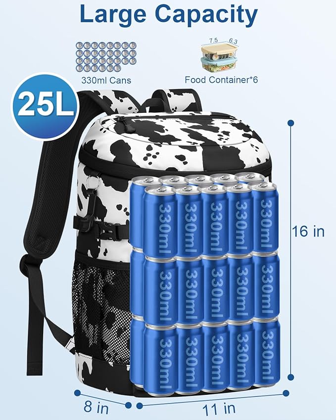 Cooler Backpack Insulated Waterproof,30 Cans Backpack Coolers Leakproof Lunch Backpack for Men Women Portable Soft Cooler Bag for Beach Camping Travel Picnic