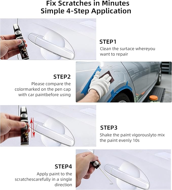 Avalanche(DR) Car Paint Touch Up Pen Compatible with Ford,2-In-1 Color Accurate Touch Up Car Scratch Repair Paint Exact Match Ford Series Automotive Scratch Remover for Nicks&Chips Repair