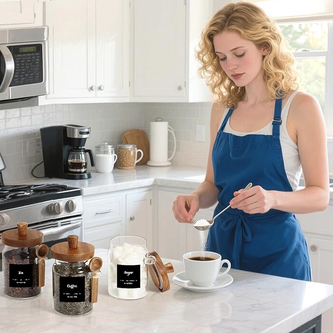 Suclain 3 Pcs Glass Coffee Container