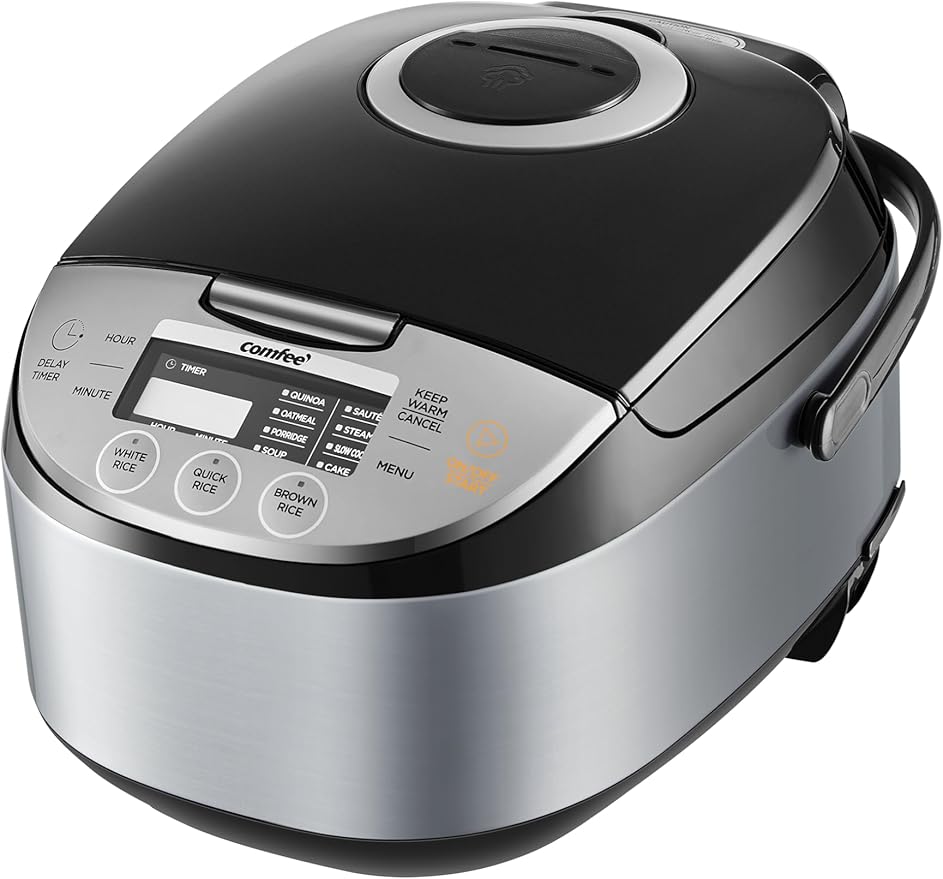 COMFEE' Rice Cooker 12 Cups Cooked/6 Cups Uncooked, Portable Non-Stick Rice