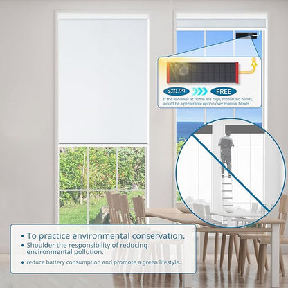 DENFOON Motorized Blinds with Remote Control, Custom Blackout Smart Blinds