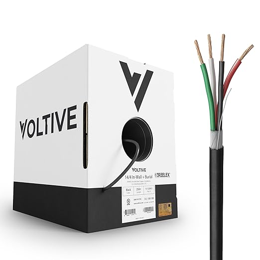 Voltive 14/4 Speaker Wire, in-Wall CL3 & Direct Burial, 250ft