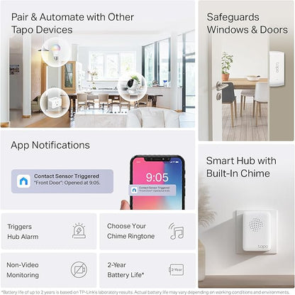 Tapo Door Sensor Starter KIT, Matter Compatible, 3X Smart Door Window Contact