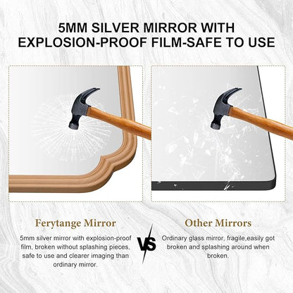 Wood Mirror for Bathroom