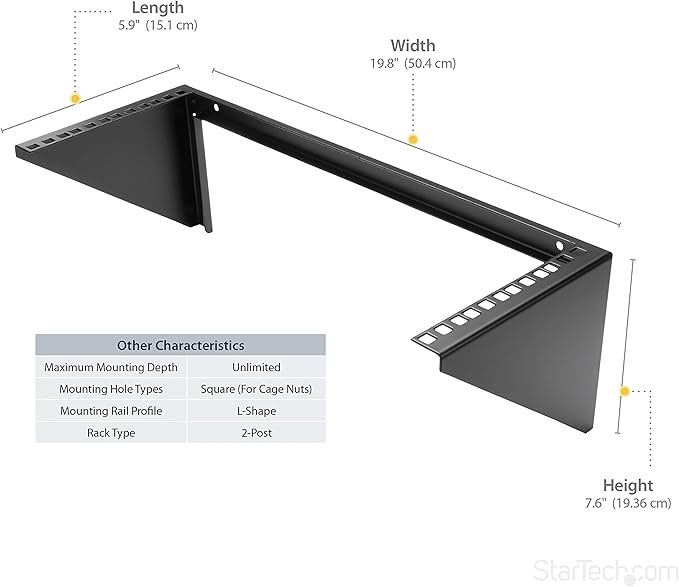 StarTech.com 4U Wall Mount Patch Panel Bracket