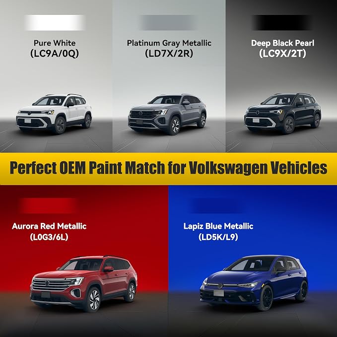 (LC9X/2T Deep Black Pearl Touch Up Paint Compatible with Volkswagen, Exact Match Car Paint Pen Automotive Scratch Repair Remover Kit Quick & Easy Solution for Vehicle Chips and Nicks