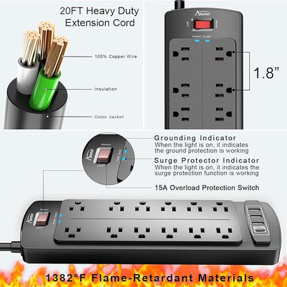 Power Strip, ALESTOR Surge Protector