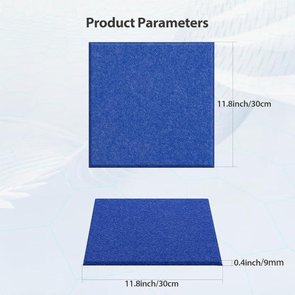 Amantech 12 Pack Acoustic Panels Self Adhesive Sound Proof Foam, High Density