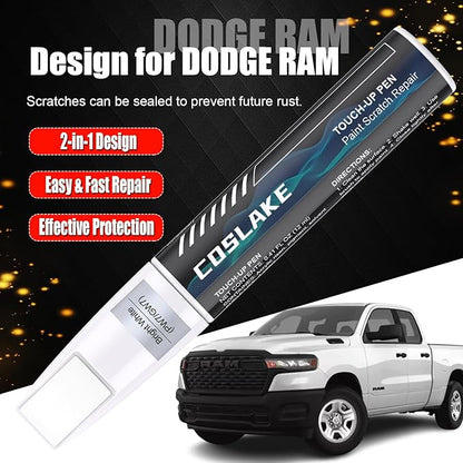 Car Touch Up Paint(Delmonico Red Pearl-Coat(PRV/NRV)) for Dodge Ram, Car Paint Scratch Repair Kit, Quick & Easy Solution to Repair, 2 in 1 Scratch Remover Pen with 2PCS Disposable Micro Applicators