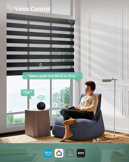 Yoolax Motorized Zebra Blinds Works