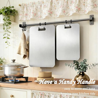 100% Pure Titanium Cutting Board Set of 3, Double-Sided Titanium Cutting Boards