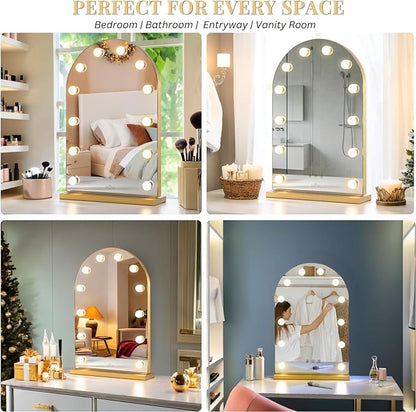 LUXFURNI Hollywood Mirror with Lights Makeup Mirror