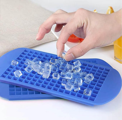 Mini Ice Cube Trays Set of 2-160 Small Ice Cubes Silicone Mold
