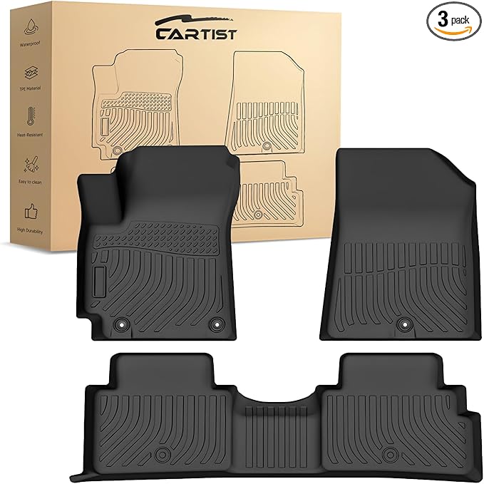Floor Mats for Kia Soul 2020-2025 2026, All Weather Floor Liner for Soul Accessories Car Floor Mat Heavy Duty Waterproof