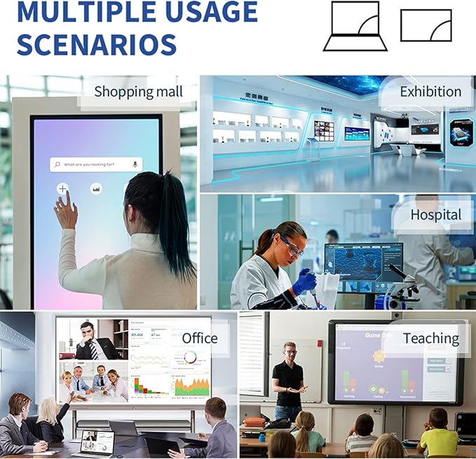 TouchWo 43 inch Interactive Touchscreen Monitor, Smart Board