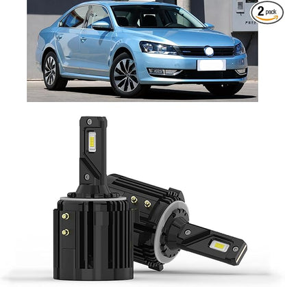 LED Headlight Bulbs 90W 9000LM 6000K Fit for 2012-2018 Volkswagen Passat Golf Tiguan Golf GTI Touran Headlamp DRL Lights Plug and Play Easy Installation Low Beam Driving Lights Fog lights