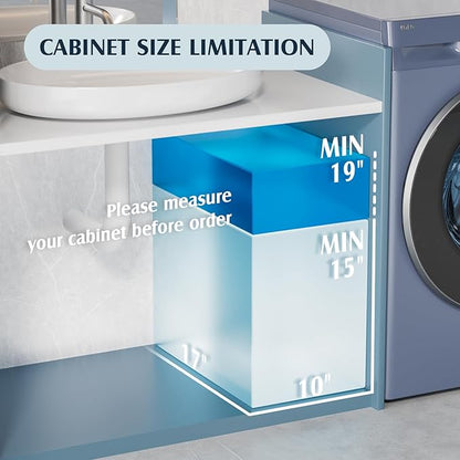 VERIFOST 2 Pack Adjustable Gray Under Sink Organizers, 2 Tier Pull Out Storage