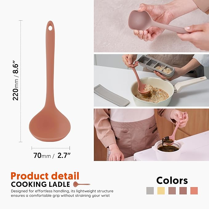 Platinum Silicone Cooking Ladle