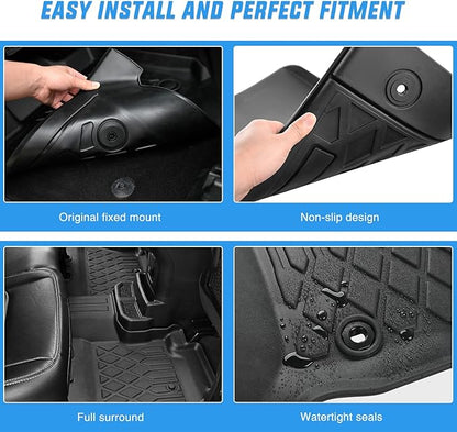 Nilight TPE Floor Mats for Honda Odyssey 2018 2019 2020 2021 2022 2023 2024 2025 2026 All Weather Custom Fit Heavy Duty Floor Liners