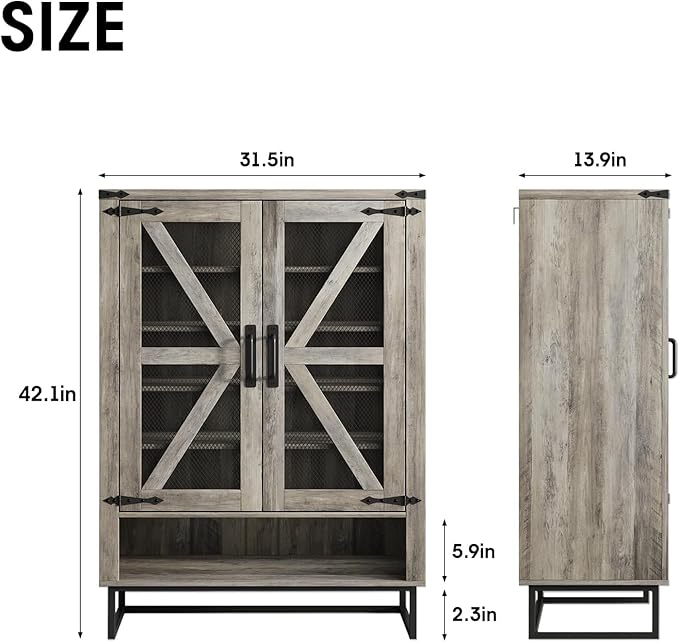 Maupvit 42.1" Farmhouse Shoe Cabinet