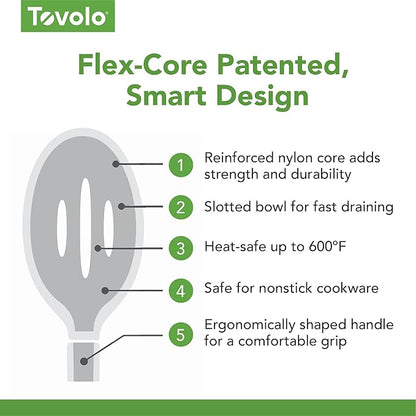 Tovolo Flex Core Silicone Slotted Deep Spoon