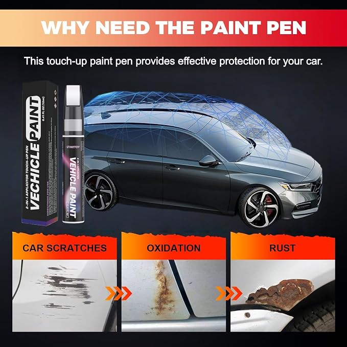 Quartz Blue Metallic(J8U) Touch up Paint for Subaru, Quick & Easy Fix for Car Scratches, 2 in 1 Car Touch up Paint with Pen Tip and Brush, Auto Scratch Repair Pen with Exact Color Match