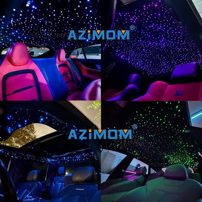 AZIMOM 6W Bluetooth/APP Control RGBW Fiber Optic Lights Star Ceiling Kit Sensor