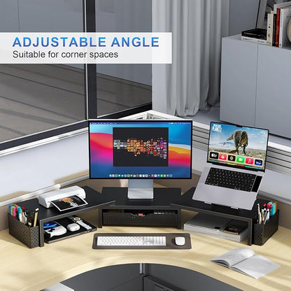 gianotter Dual Monitor Stand Riser, Desk Organizer