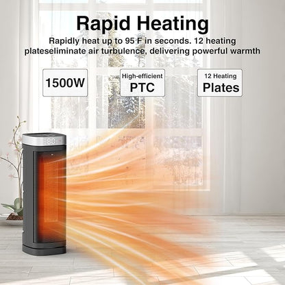 Space Heater, WINHL 17 Inches Electric Heaters