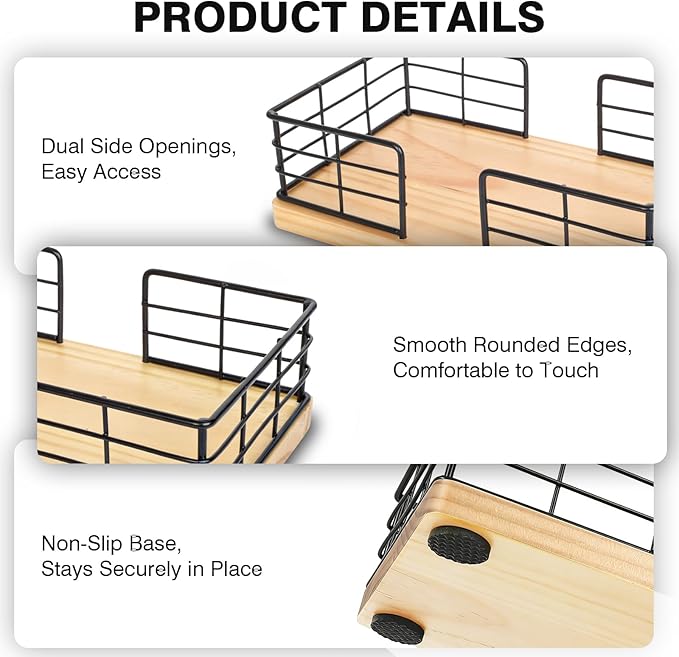 Kordory Wooden Guest Towel Holder Tray