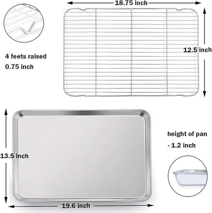 P&P CHEF 19.6 Inch Stainless Steel Baking Sheet